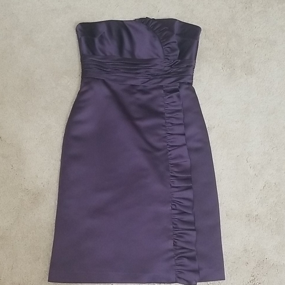 Priscilla of Boston Strapless Short Gown in Purple - Picture 1 of 4